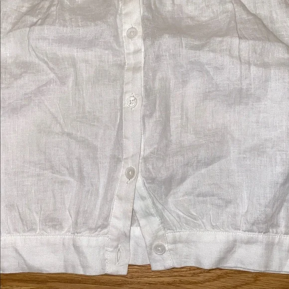 Madewell White Sleeveless Button-Up Top with Crochet Detail size 4 NWT - Picture 4 of 5